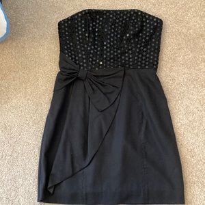 Lilly Pulitzer black sequin top strapless Abrianna dress. Size 6 EUC